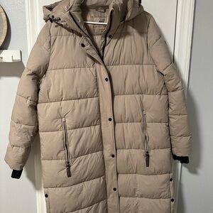 BCBGMaxAzria Beige Puffer Jacket